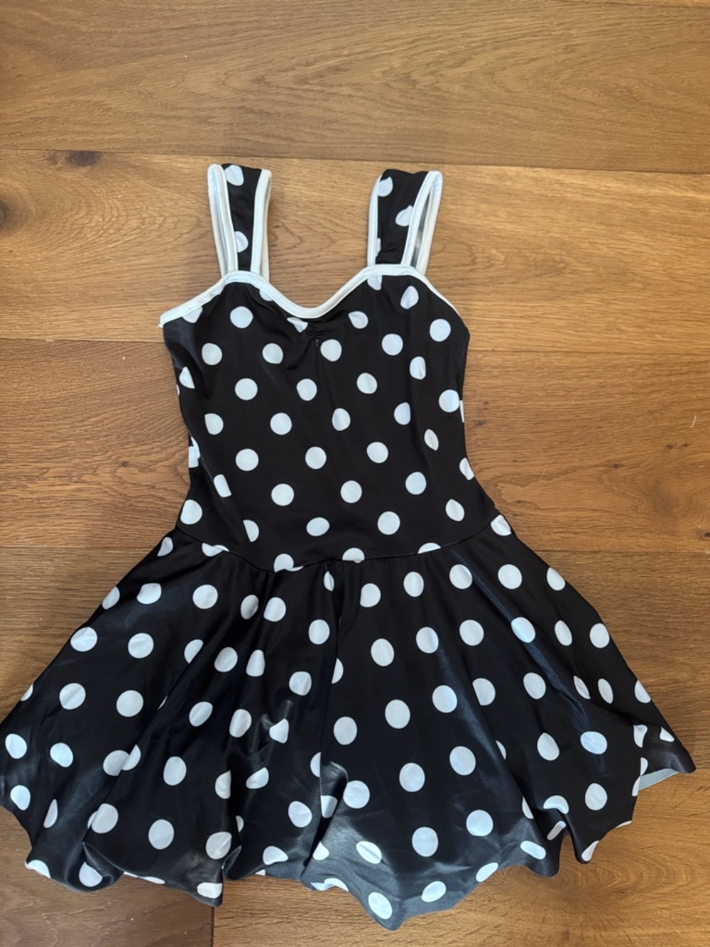 Retro Polka Dot Black & White Fit-and-Flare Dress